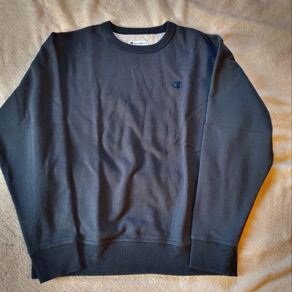 Champion Brand L Dark Blue Crew Neck Sweatshirt